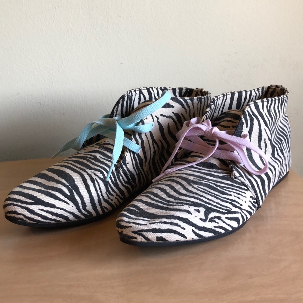 Zebra stripe Shoes by Love Thy Neighbor